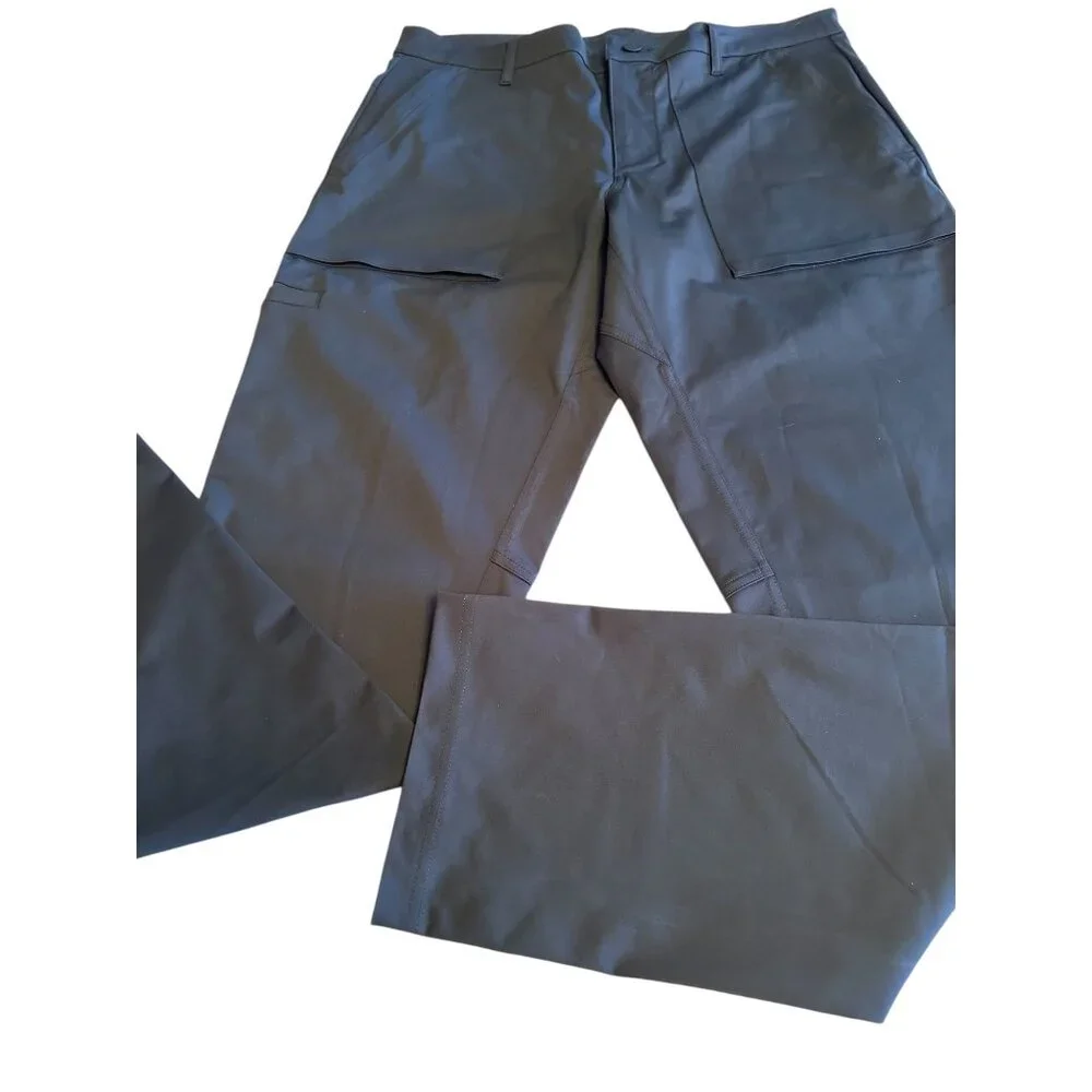 Alo Men's Black Pants 33R Lightweight Durable Polyester Cotton Blend Relaxed Fit - Picture 2 of 13